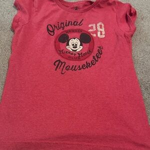 Disney Vintage Red Mickey Mouse Club Kids T-Shirt 10/12